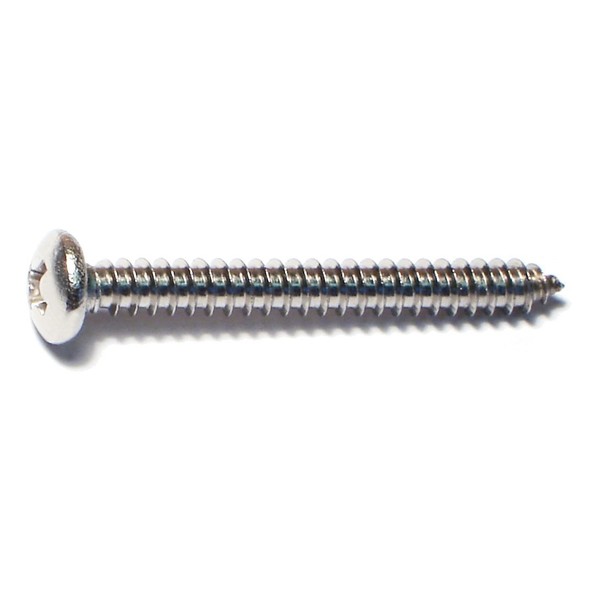 Midwest Fastener Sheet Metal Screw, #8 x 1-1/2 in, 18-8 Stainless Steel Pan Head Phillips Drive, 100 PK 05112